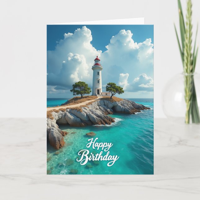 Coastal Birthday View Card (Front)