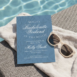Coastal Blue Bachelorette Itinerary Invitation
