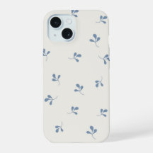 Coastal Blue Botanical Toss Pattern