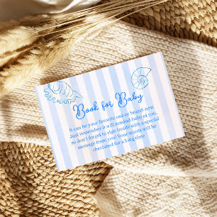 Coastal Blue Boy Sea You Soon Book For Baby Shower Enclosure Card