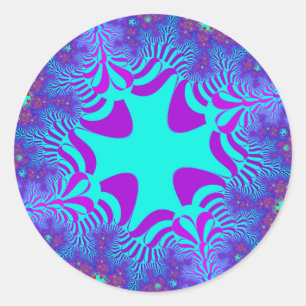 Coastal Blue Cross Classic Round Sticker