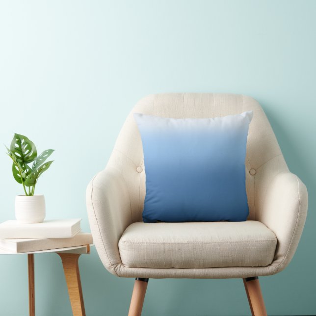 Coastal blue ombre cushion (Chair)