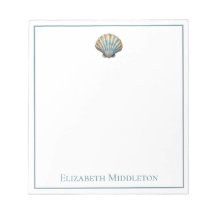 Coastal Blue Scallop Seashell Personalised