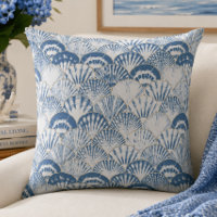 Coastal Blue Seashell Pattern Beach