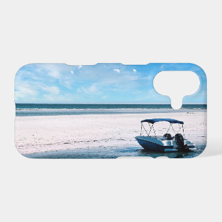 Coastal Boat Wall Art Minimalist Ocean Blue