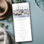 Coastal Boats at Harbour Seascape Wedding Program Invitation<br><div class="desc">Coastal Boats at Harbour Seascape Theme Collection.- it's an elegant script watercolor Illustration of pastel Harbour Side Boats ,  perfect for your harbour destination wedding & parties. It’s very easy to customise,  with your personal details. If you need any other matching product or customisation,  kindly message via Zazzle.</div>