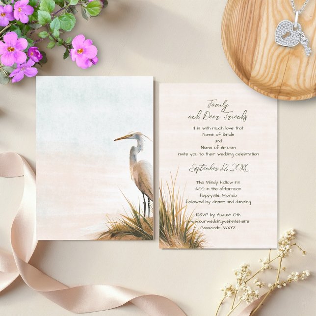 Coastal Boho Wedding All in One Invitation (Creator Uploaded)