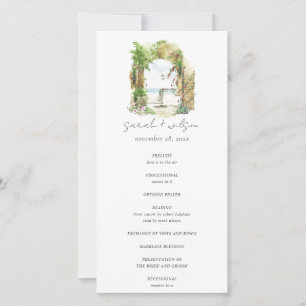 Coastal Botanical Arch Sand Beach Seascape Wedding Thank You Card