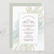 Coastal Botanical Wedding Invitation