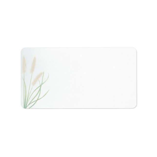 Coastal Botanical Wedding Label (Front)