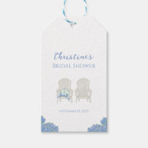 Coastal Bouquet Bridal Shower Thank You Gift Tags