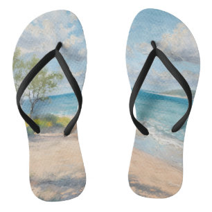 Coastal Breeze Fine Art Beach Print Jandals