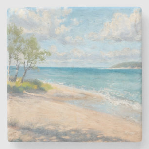 Coastal Breeze Fine Art Beach Print Stone Coaster