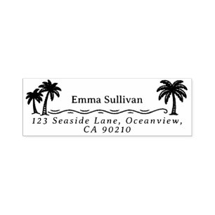 Coastal Breeze Name & Return Address Self-inking Stamp