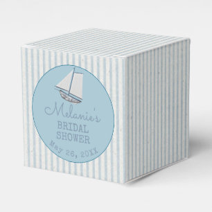 Coastal Bridal Shower Boat Stripe Favour Box