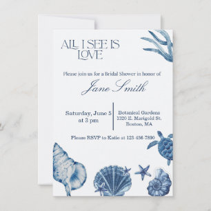 Coastal bridal shower invitation Theme 