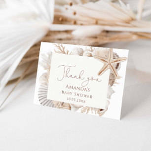 Coastal Bridal Shower  Thank You Card