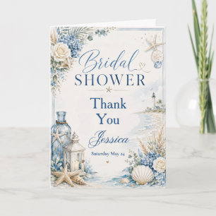 Coastal Bridal Shower Thank You Card