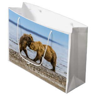 Coastal brown bears large gift bag