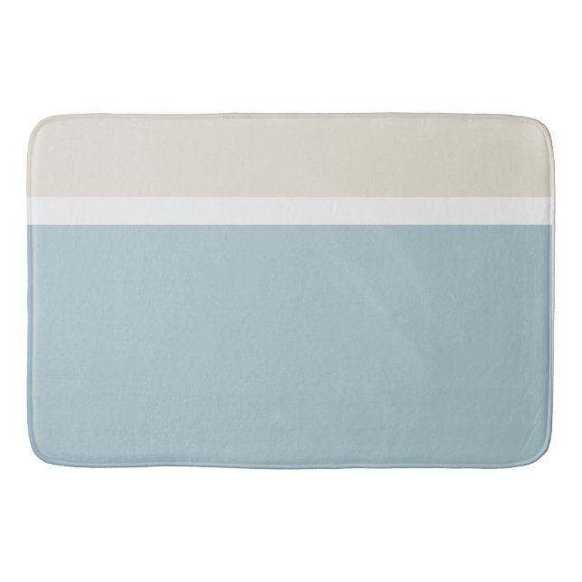 Coastal Calm Blue & White Spa Bath Mat (Front)