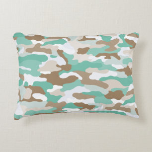 Coastal Camouflage Decorative Cushion