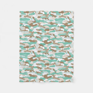 Coastal Camouflage Fleece Blanket