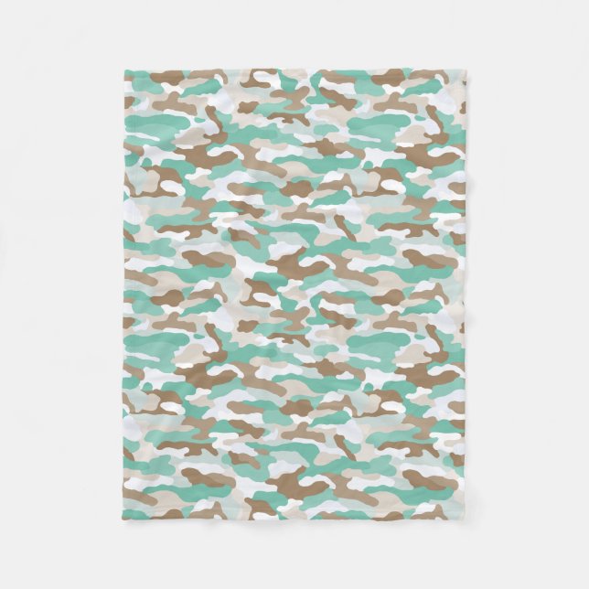 Coastal Camouflage Fleece Blanket (Front)