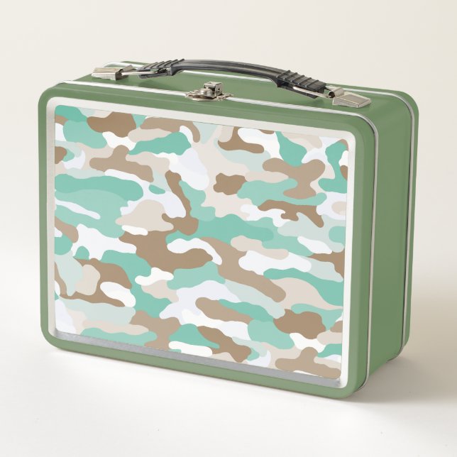 Coastal Camouflage Metal Lunch Box (Front)