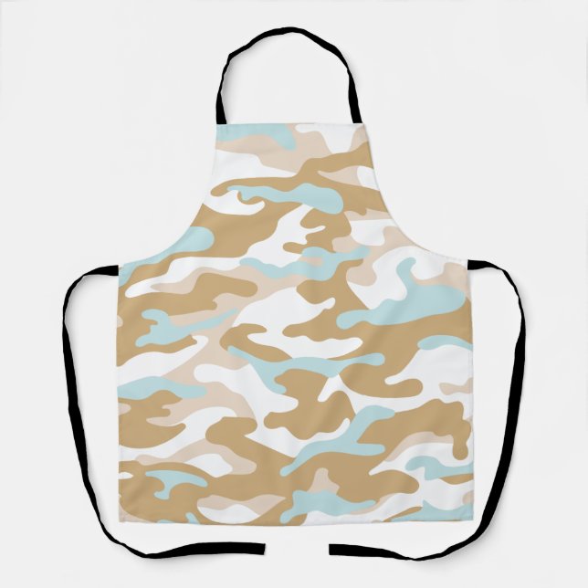 Coastal Camouflage Pattern Design Apron (Front)