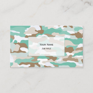 Coastal Camouflage (transparent white) Business Card