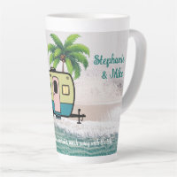 Coastal Camping Retro Trailer Personalised