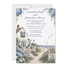Coastal Cape Cod Hydrangea Cottage Wedding