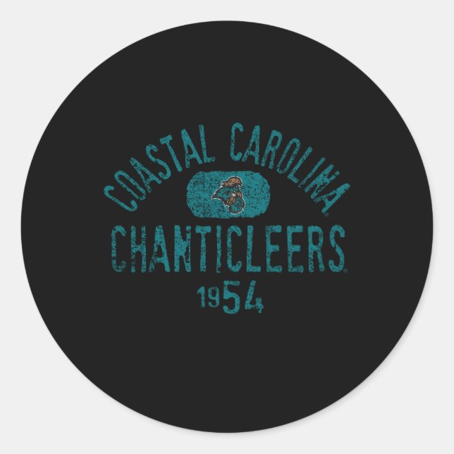 Coastal Carolina Chanticleers 1954 Classic Round Sticker (Front)