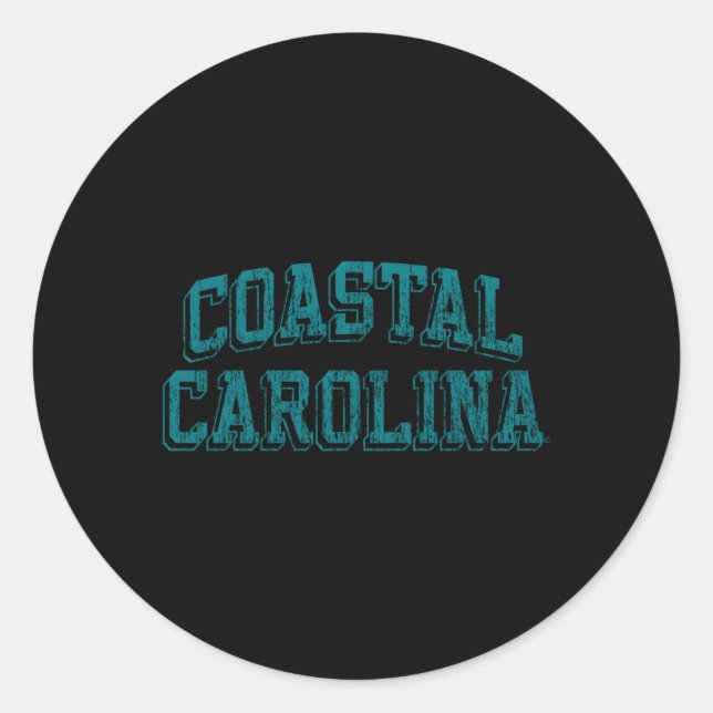 Coastal Carolina Chanticleers Arch Classic Round Sticker (Front)