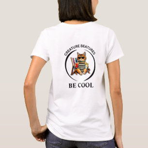 Coastal Cartoon dressed up cat – Be Cool T-Shirt