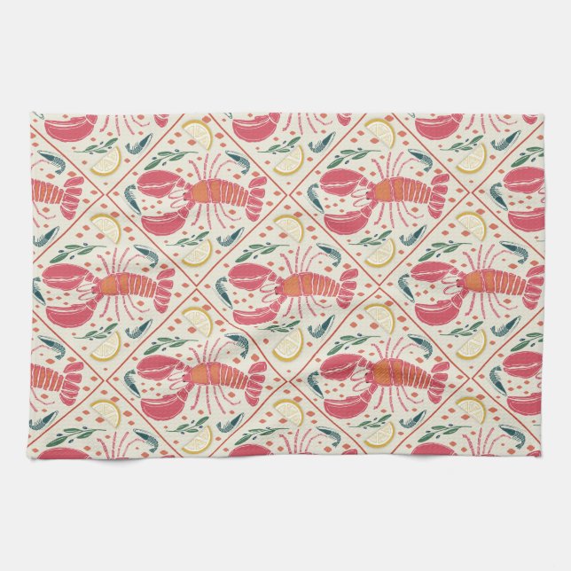 Coastal Catch Seafood Boil Tea Towel (Horizontal)