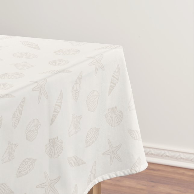 Coastal Charm Almond Milk Tablecloth (In Situ)