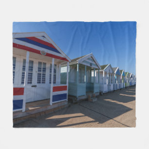 Coastal Charm – Southwold Beach Hut Fleece Blanket