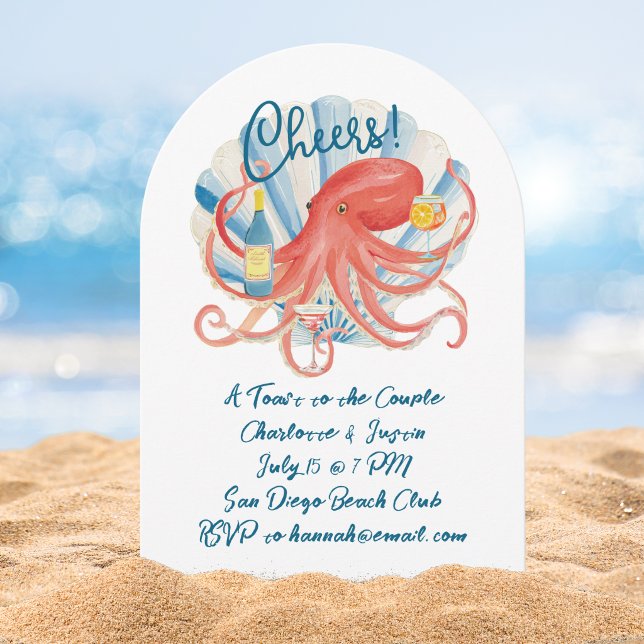 Coastal Cheers Engagement Party Invitation (Creator Uploaded)