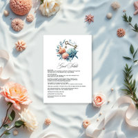 Coastal Chic Beach Wedding Guest Details