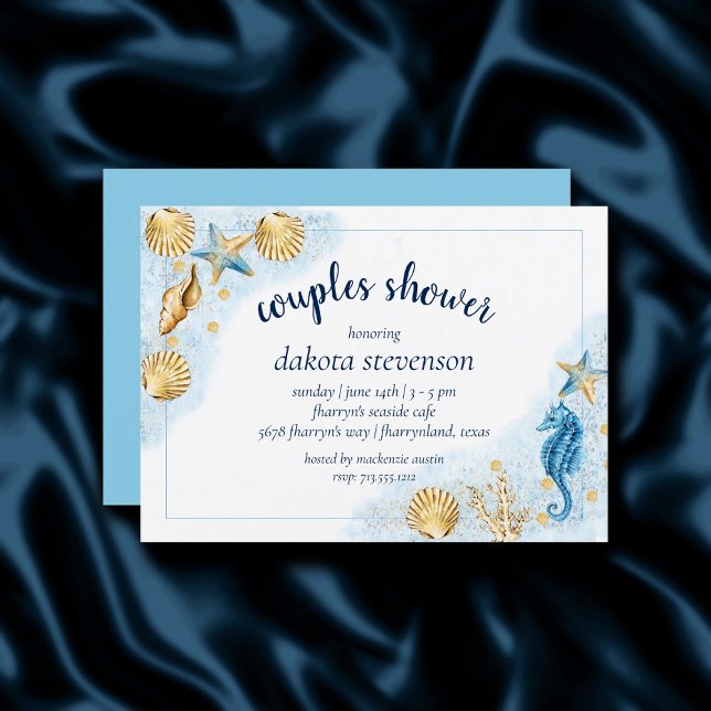 Coastal Chic | Coral Reef Nautical Pastel Shower Invitation (Creator Uploaded)