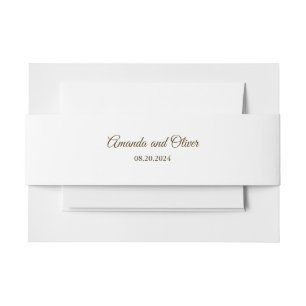 Coastal Chic Golden Sand Turquoise Water Wedding Invitation Belly Band