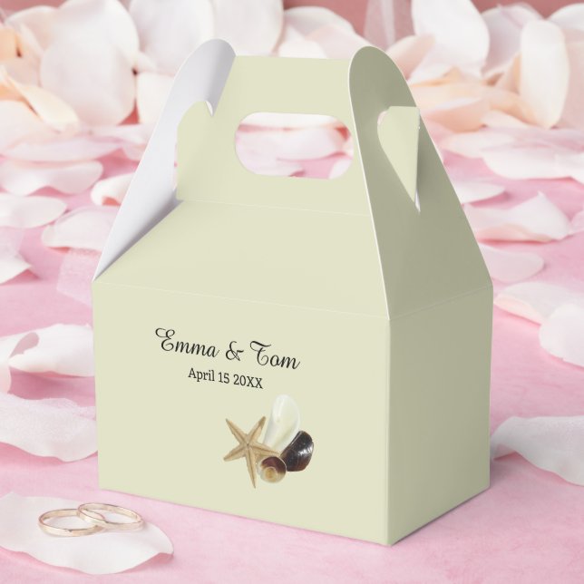 Coastal Chic Minimalist Beach Wedding Favour Box (Wedding)