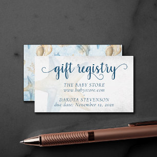 Coastal Chic Modern Coral Reef Registry Enclosure Card