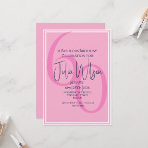 Coastal Chic Pink 50th Birthday Invitation Suite