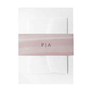 Coastal Chic Pink Elegant Wedding Invitation Belly Band