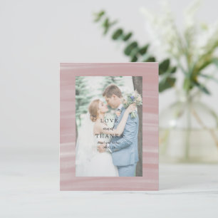 Coastal Chic Pink Elegant Wedding Thank You Card