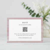 Coastal Chic Pink QR Code Elegant Wedding