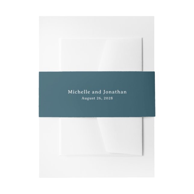 Coastal Chic Wedding Invitation Belly Band (Front Example)