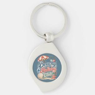 Coastal Christmas Beachy Holiday Club Key Ring
